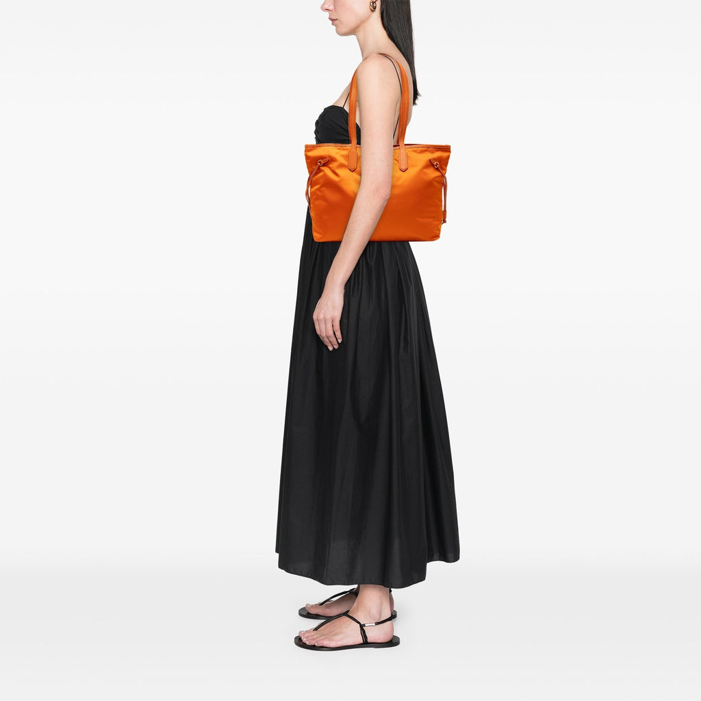 Prada Saffiano Trimmed Tessuto Open Convertible Tote