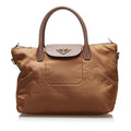 Prada Saffiano-Trimmed Tessuto Tote (SHG-37099)