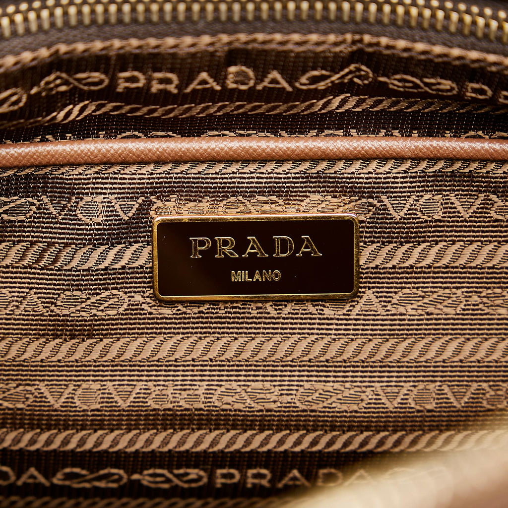 Prada Saffiano-Trimmed Tessuto Tote (SHG-37099)