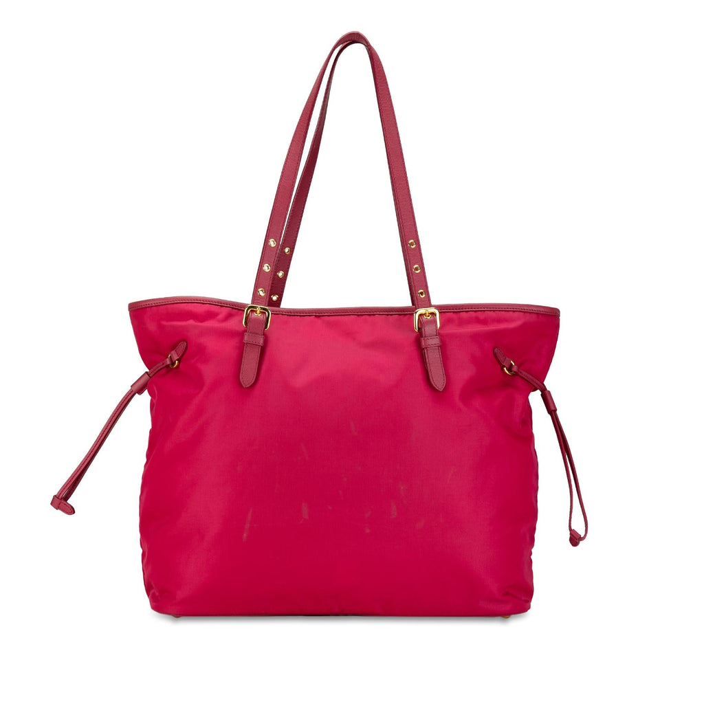 Prada Saffiano-Trimmed Tessuto Tote (SHG-69obRG)