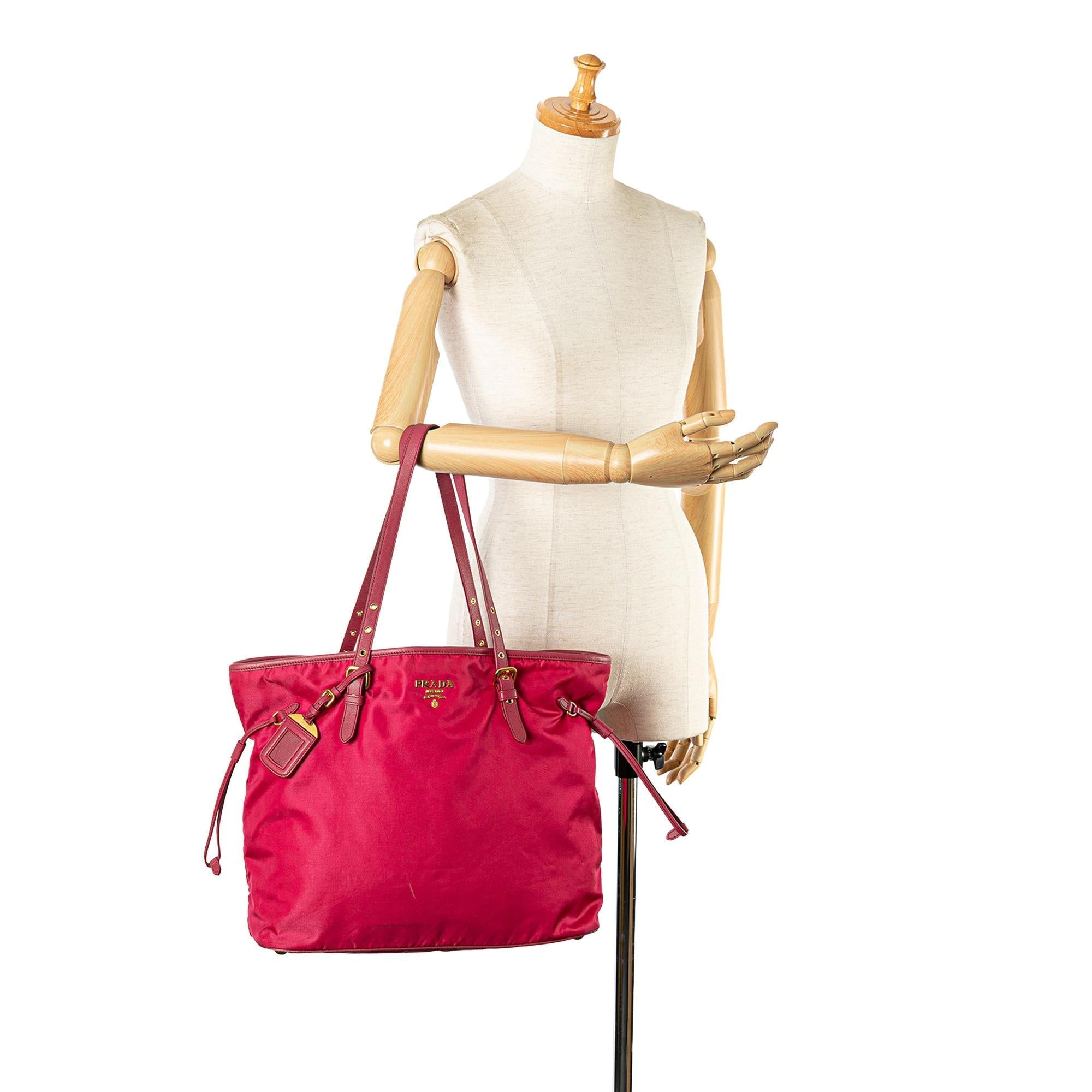 Prada Saffiano-Trimmed Tessuto Tote (SHG-69obRG)