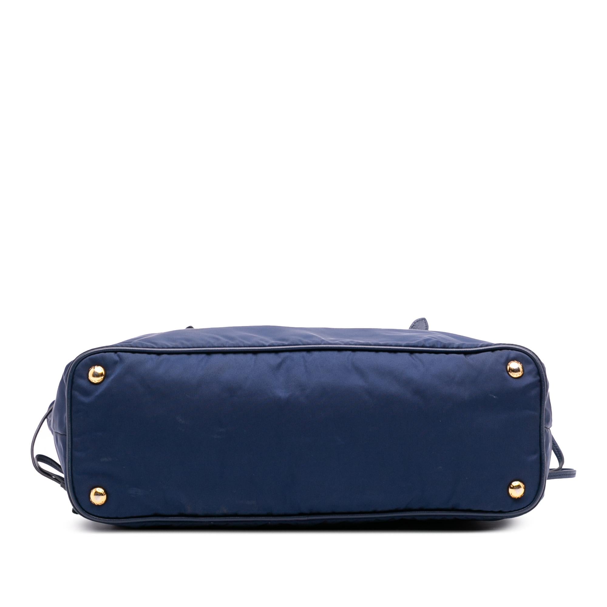 Prada Saffiano Trimmed Tessuto Tote