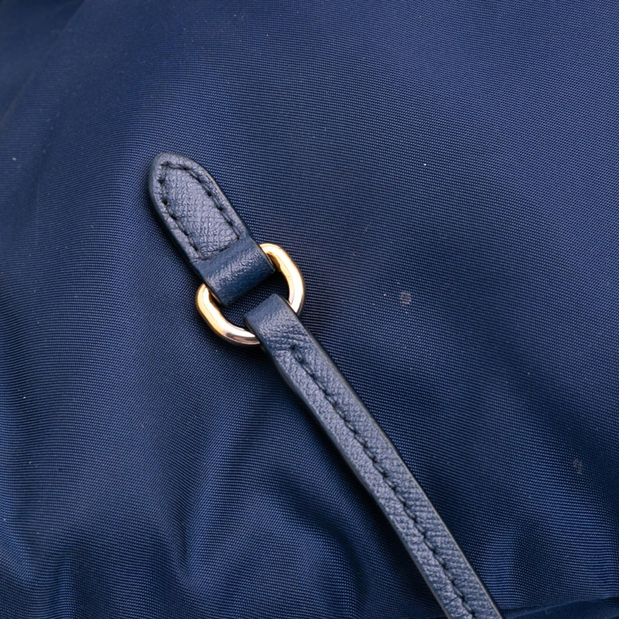 Prada Saffiano Trimmed Tessuto Tote