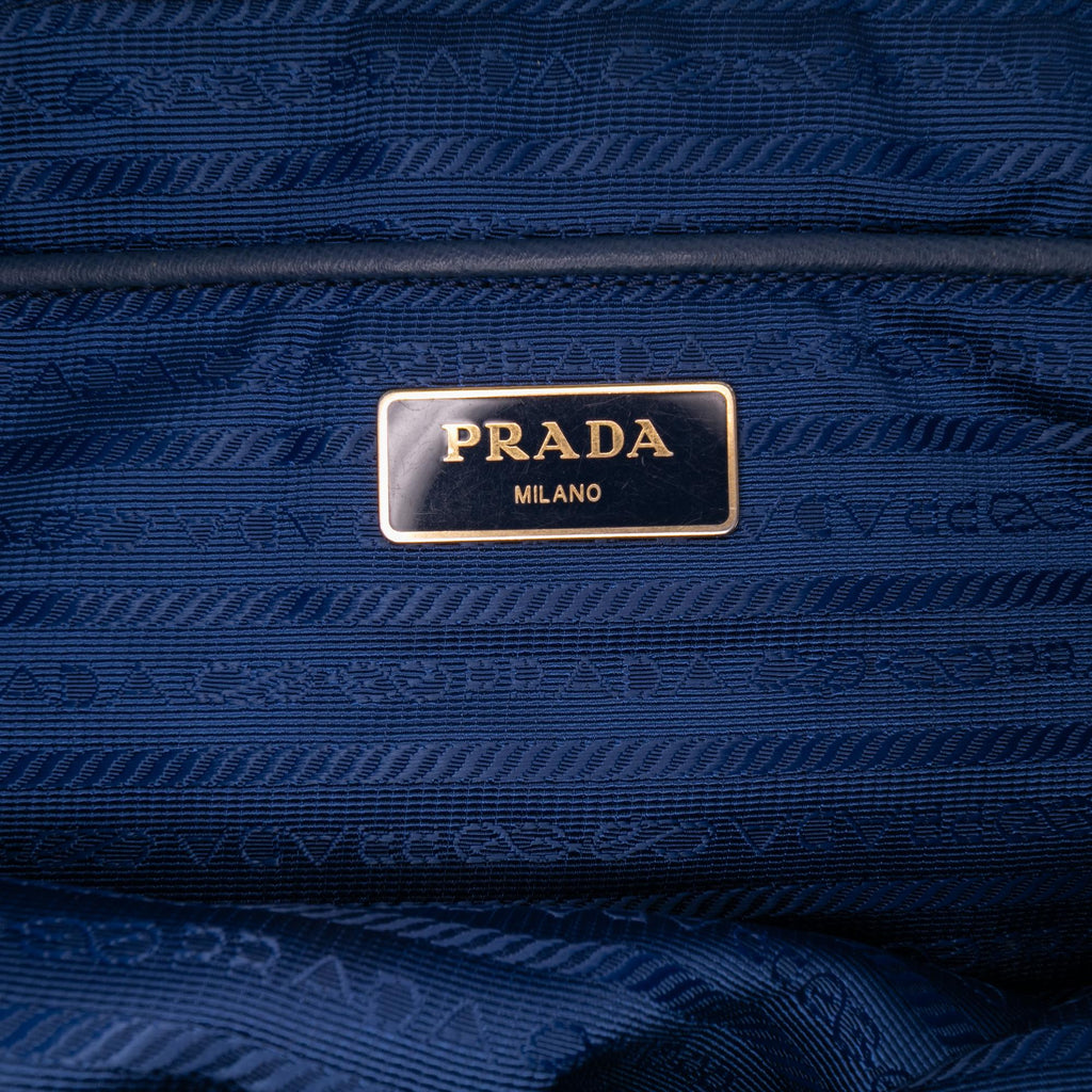Prada Saffiano Trimmed Tessuto Tote