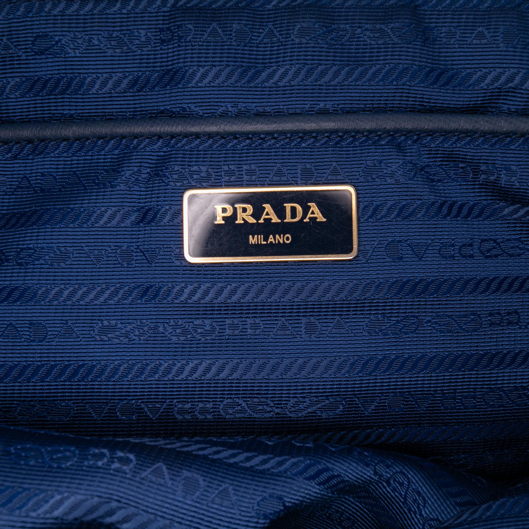 Prada Saffiano Trimmed Tessuto Tote