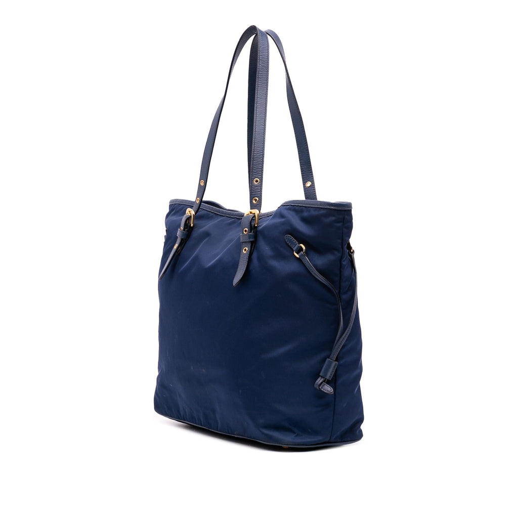 Prada Saffiano Trimmed Tessuto Tote