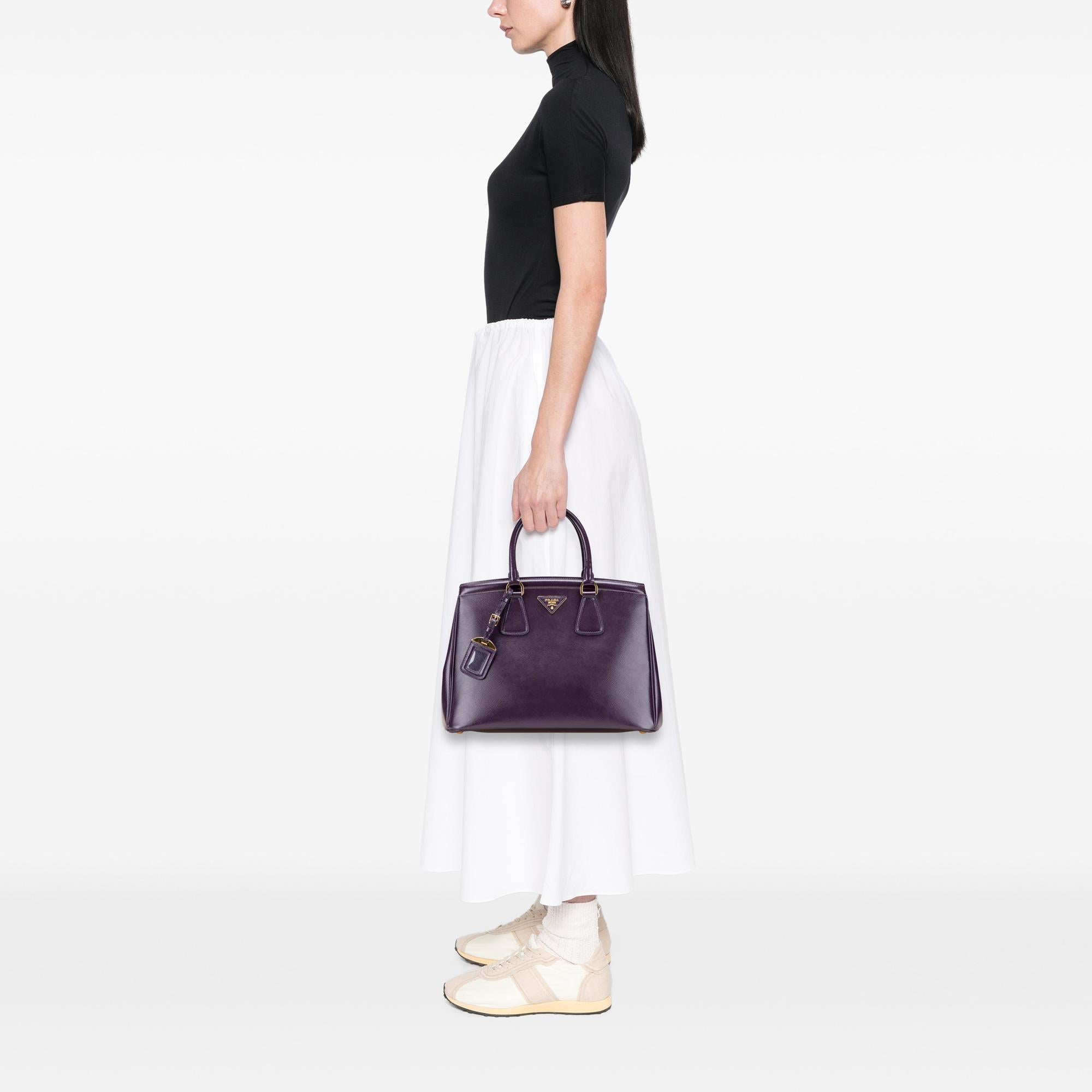 Prada Saffiano Vernice Parabole Tote