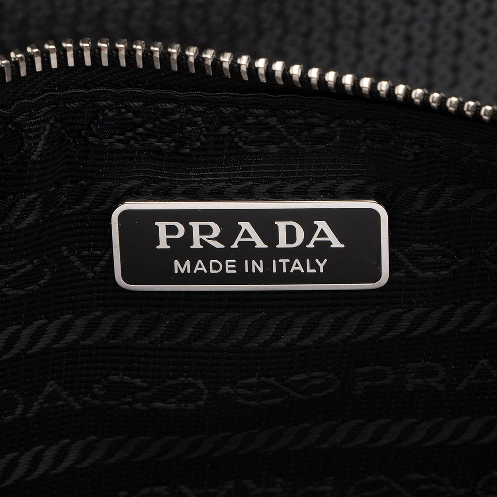 Prada Sequin Mesh Logo Large Tote