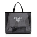 Prada Sequin Mesh Logo Large Tote
