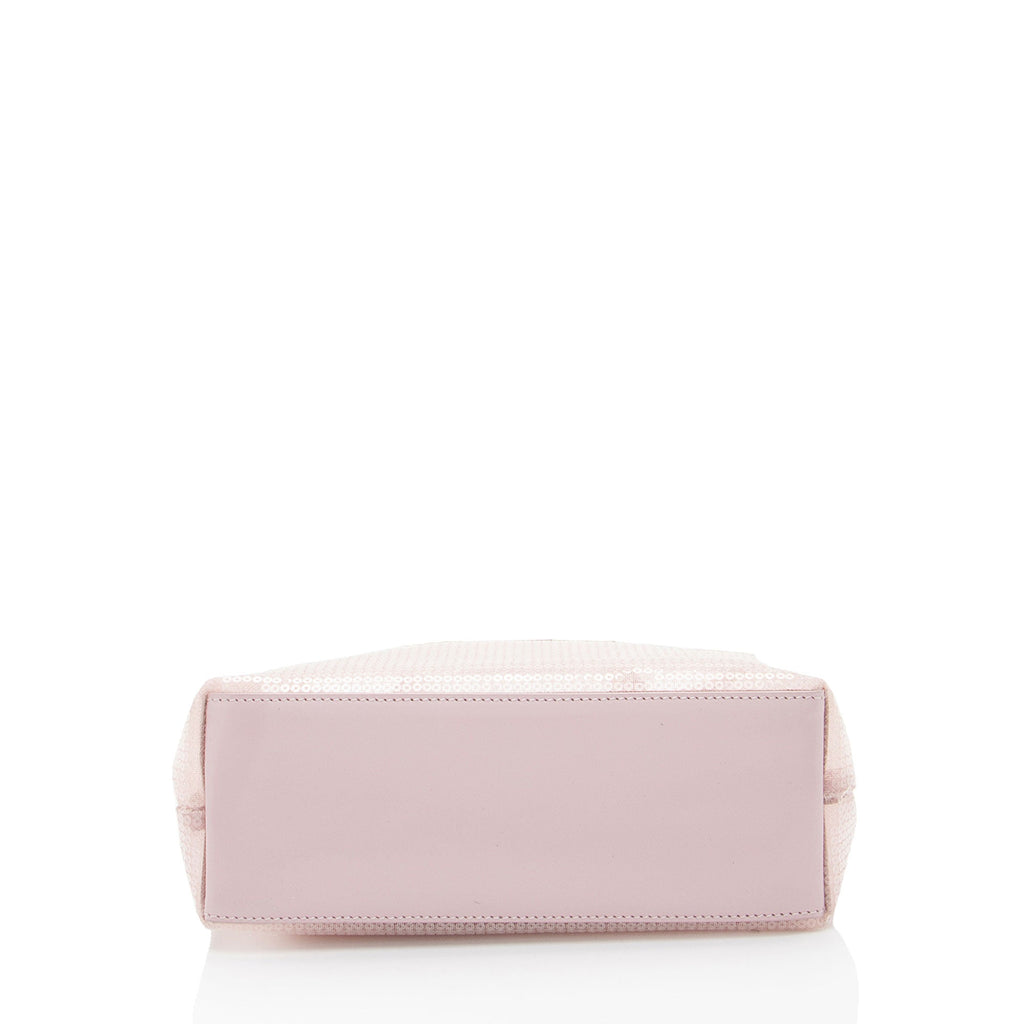 Prada Sequin Mesh Logo Small Tote