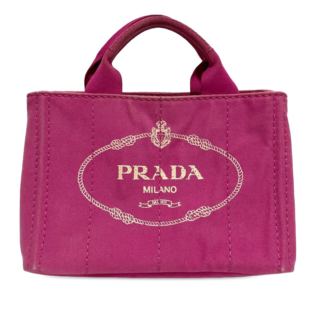 Prada Small Canapa Logo Tote (SHG-9AJFO7)
