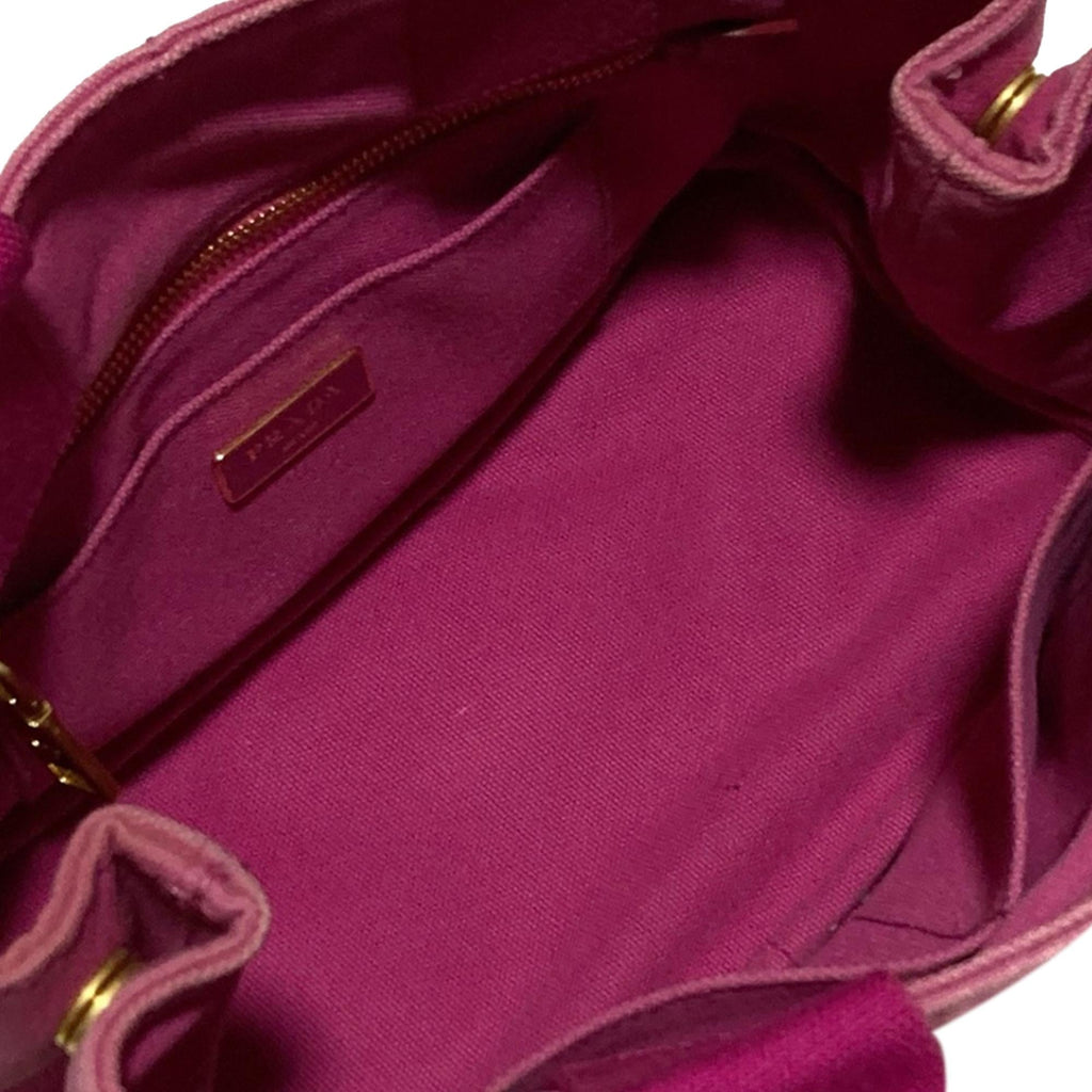 Prada Small Canapa Logo Tote (SHG-9AJFO7)