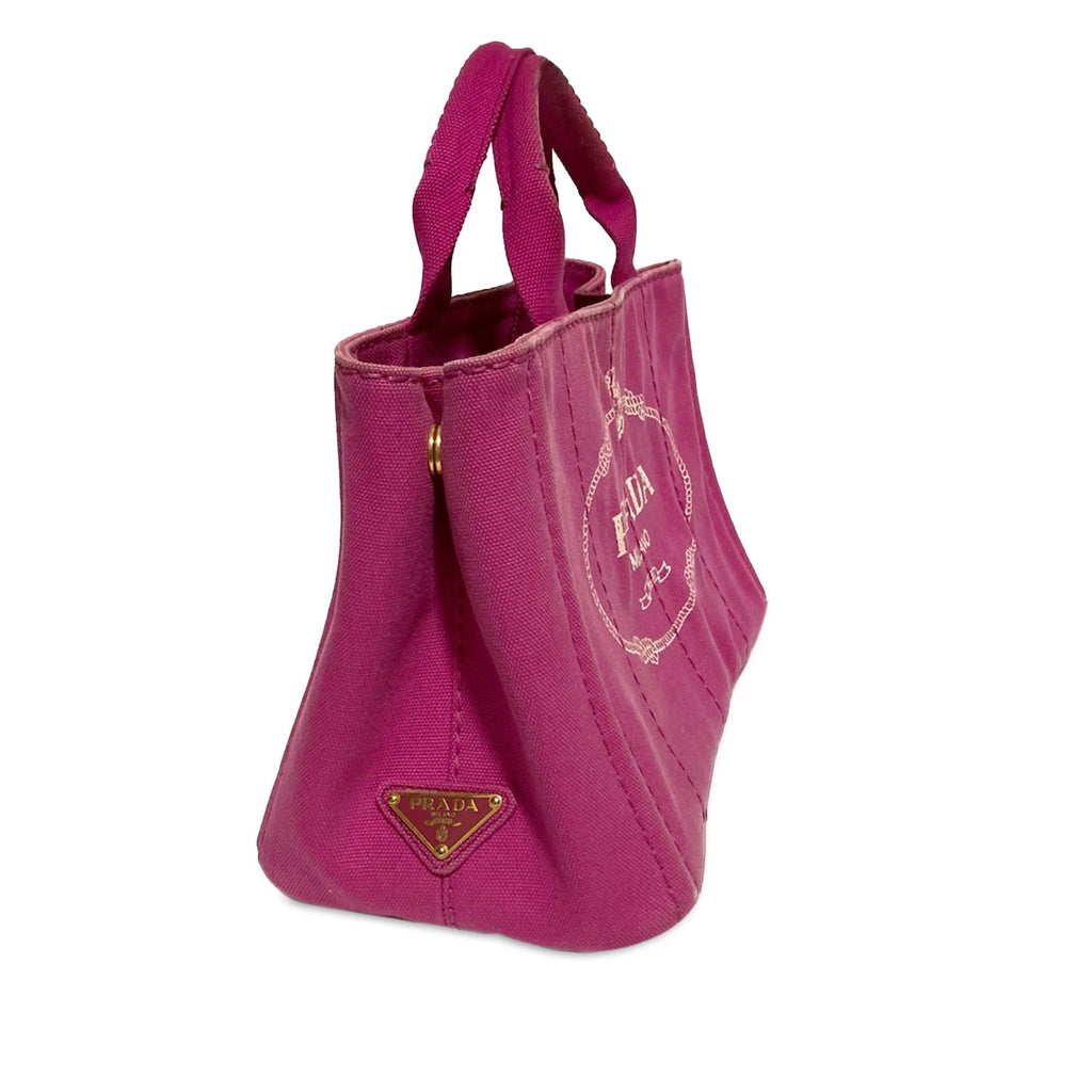 Prada Small Canapa Logo Tote (SHG-9AJFO7)