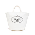 Prada Small Canvas Canapa Shopping Tote