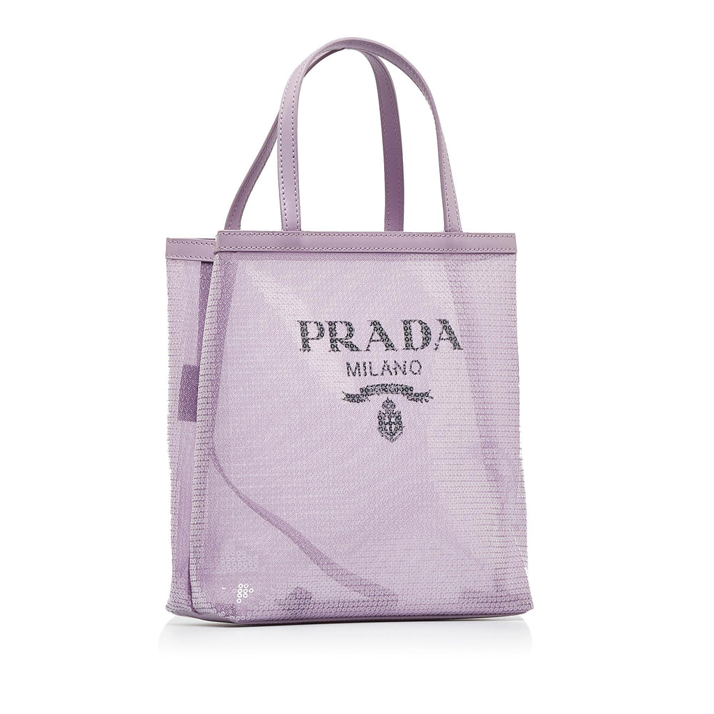 Prada Small Rete Paillettes Tote (SHG-sTPFny)