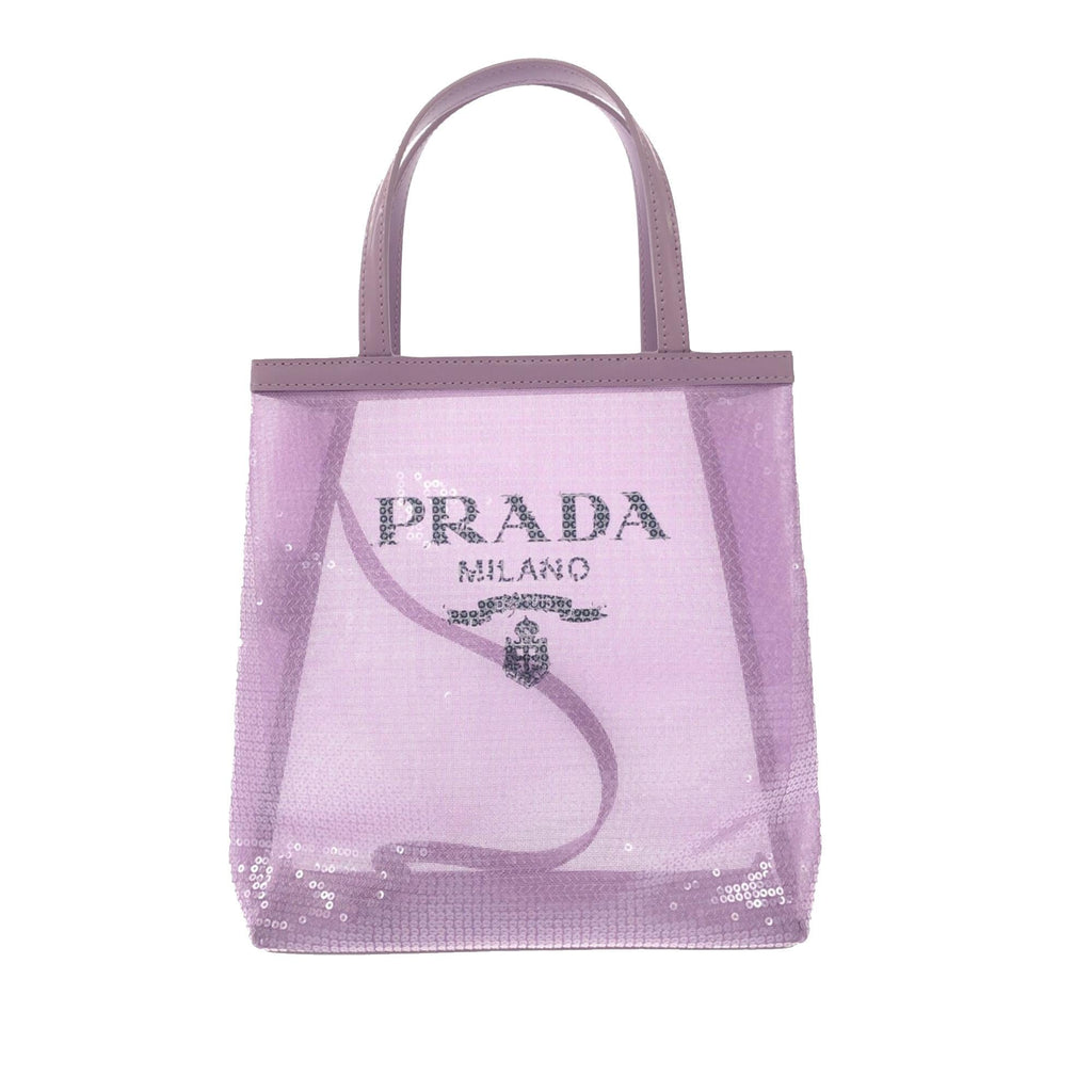 Prada Small Rete Paillettes Tote (SHG-ICHWc9)