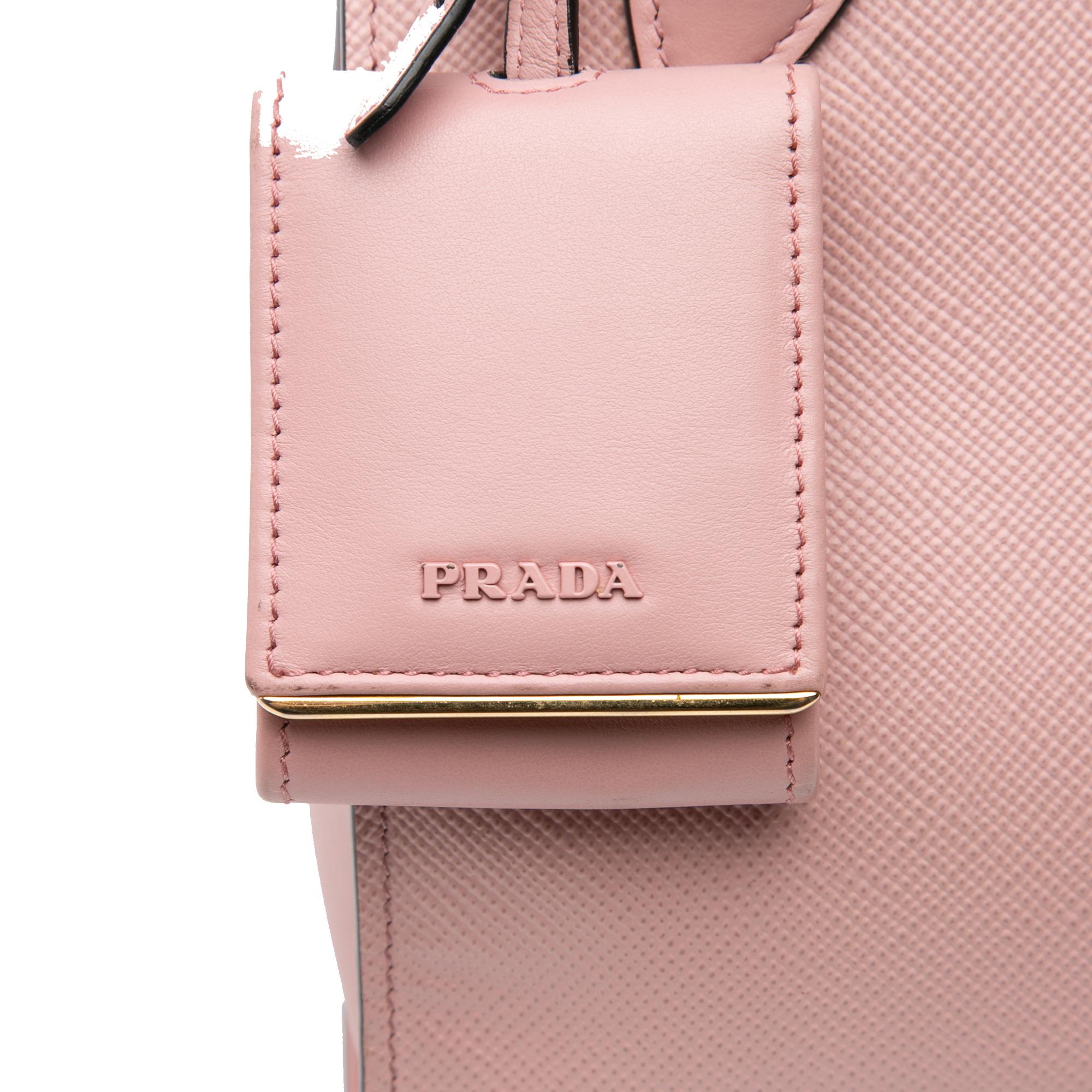Prada Small Saffiano Cuir Monochrome Top Handle Tote