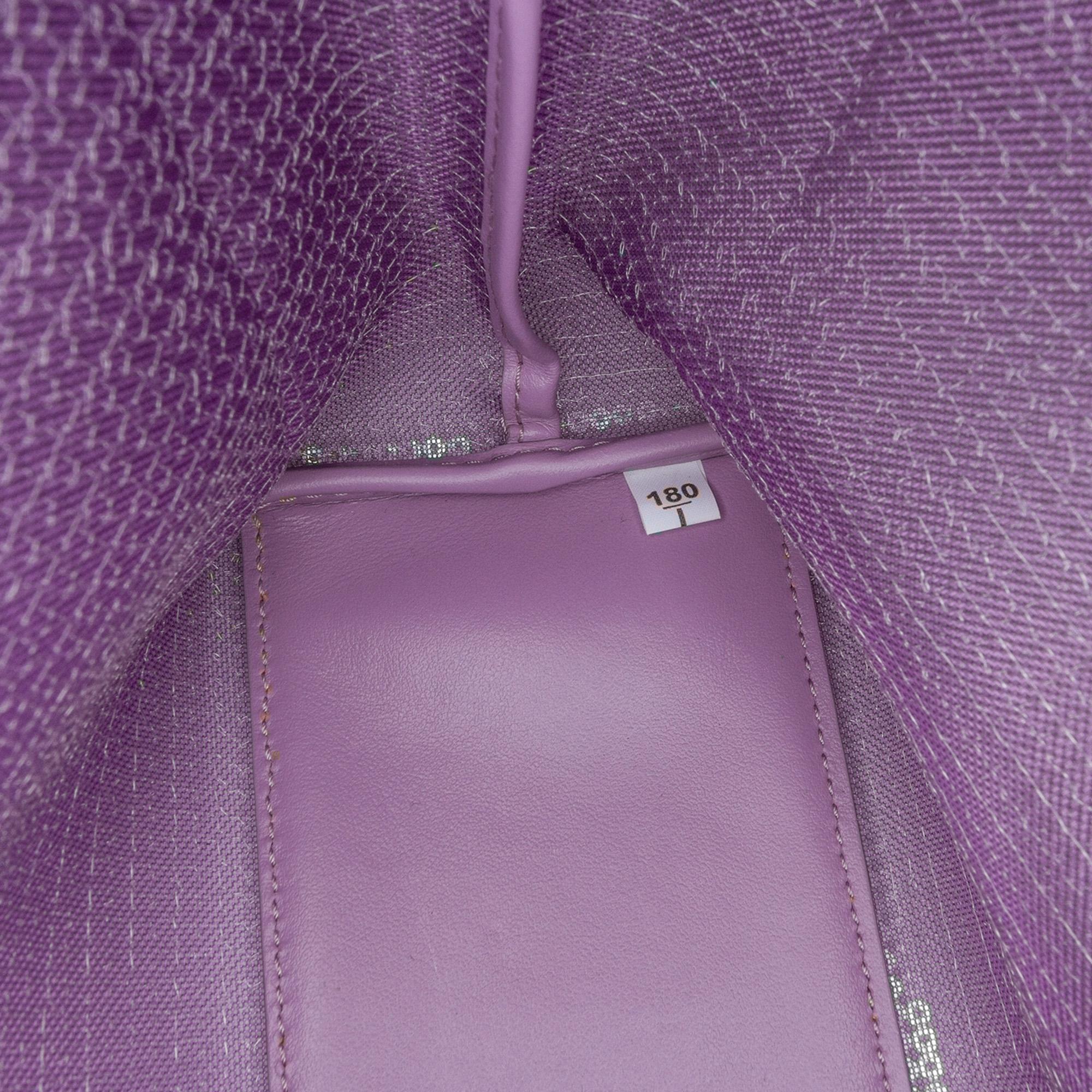 Prada Small Sequined Mesh Logo Tote