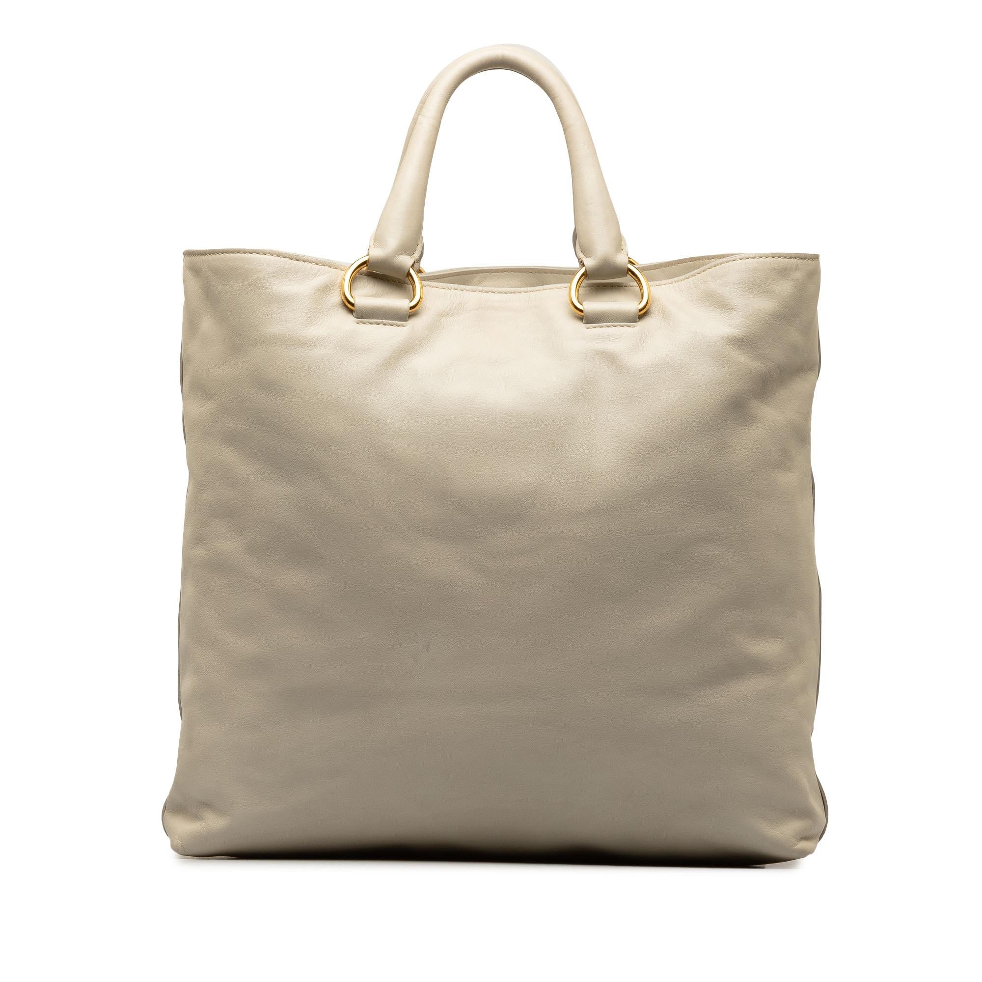 Prada Soft Calf Convertible Shopper Tote (SHG-thMpya)