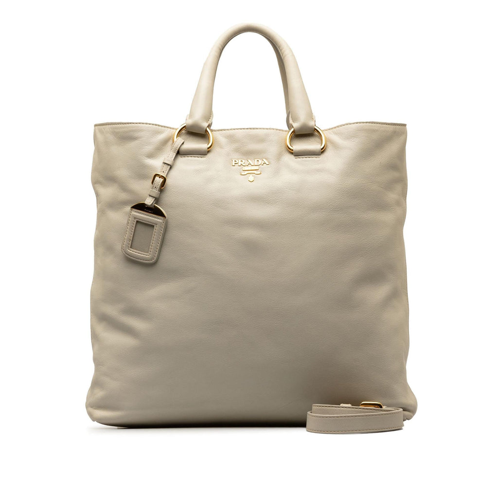 Prada Soft Calf Convertible Shopper Tote (SHG-thMpya)