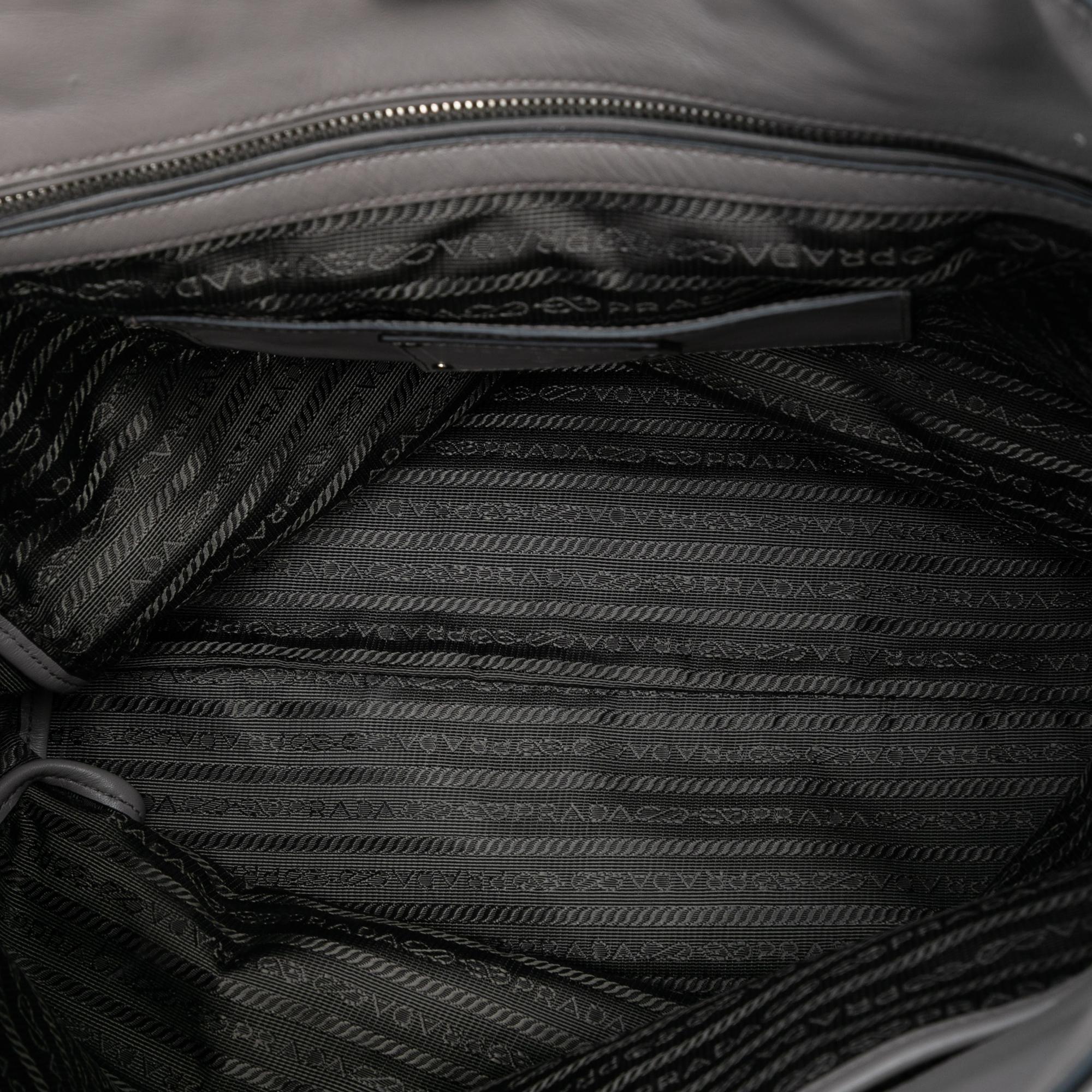 Prada Soft Calf Open Convertible Tote