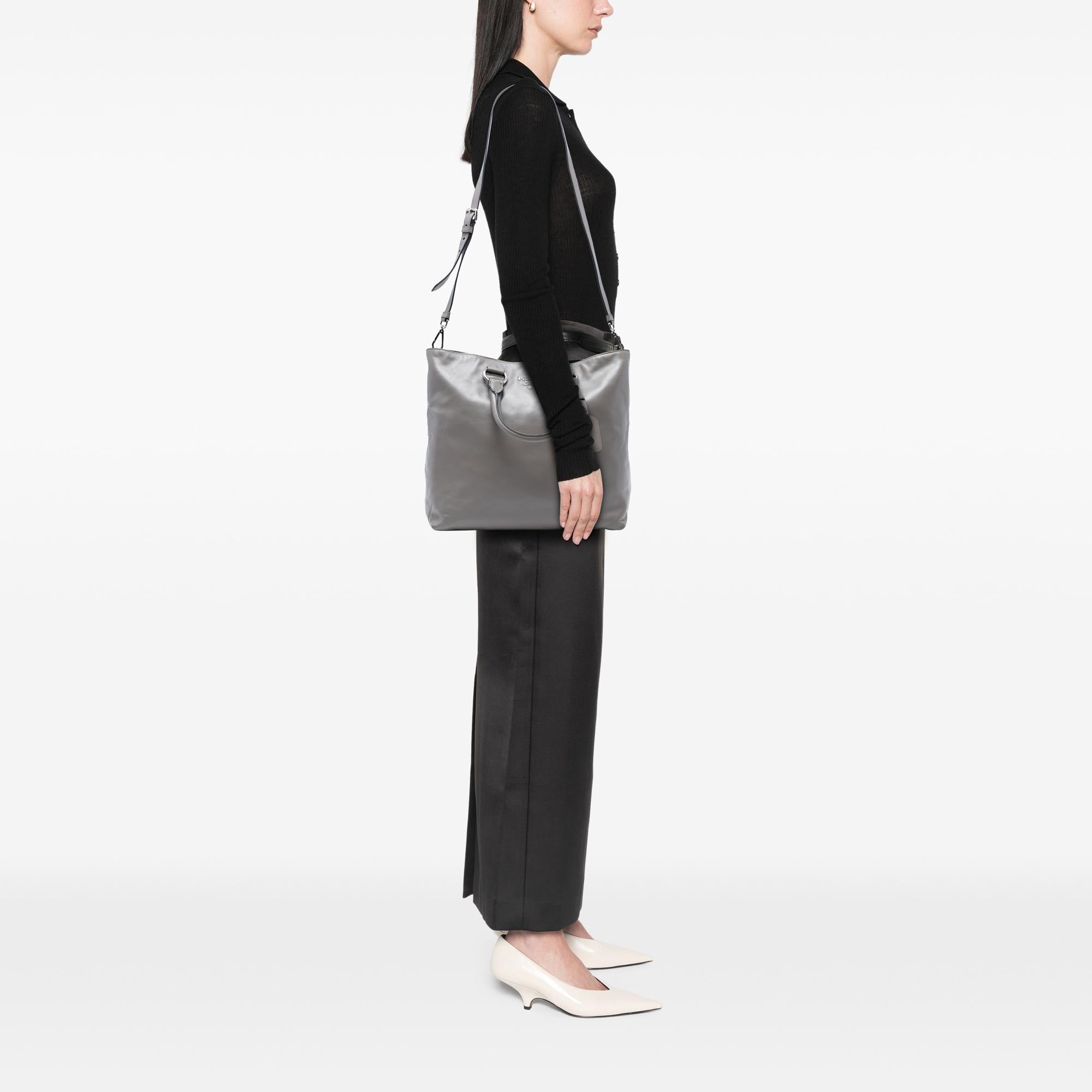 Prada Soft Calf Open Convertible Tote
