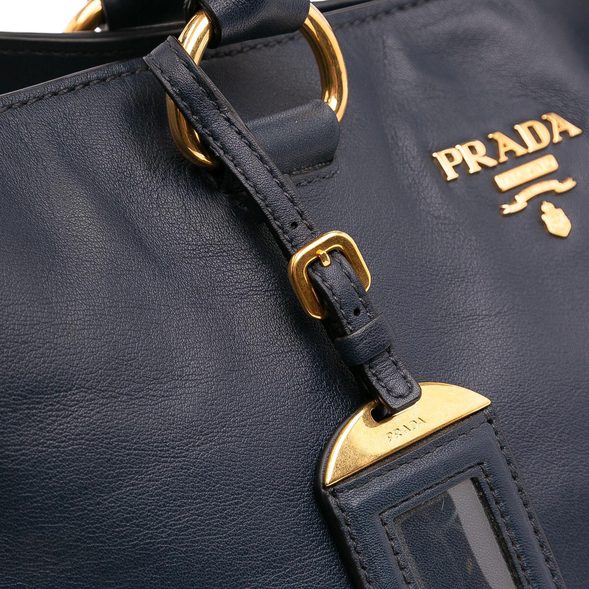 Prada Soft Calf Open Convertible Tote