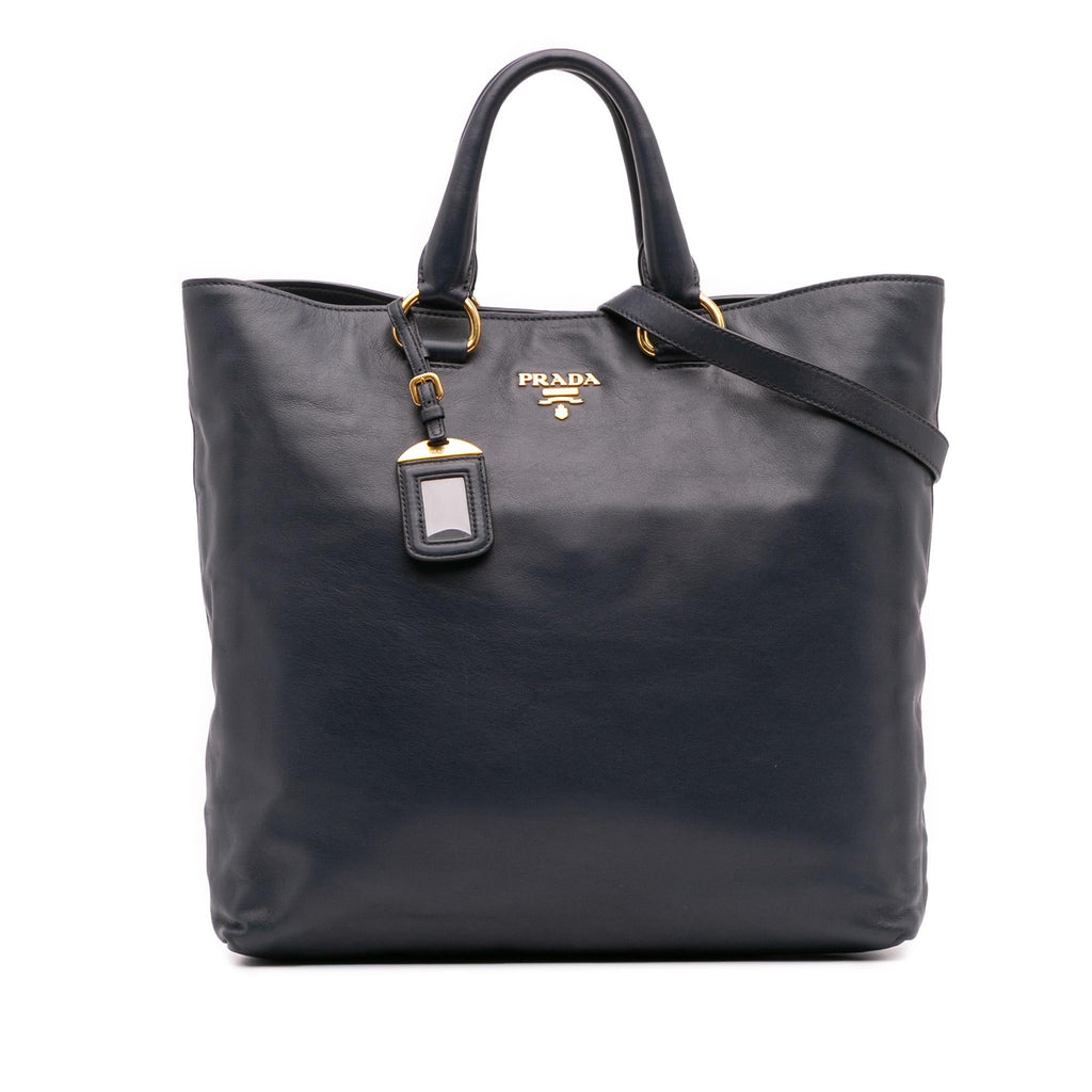 Prada Soft Calf Open Convertible Tote