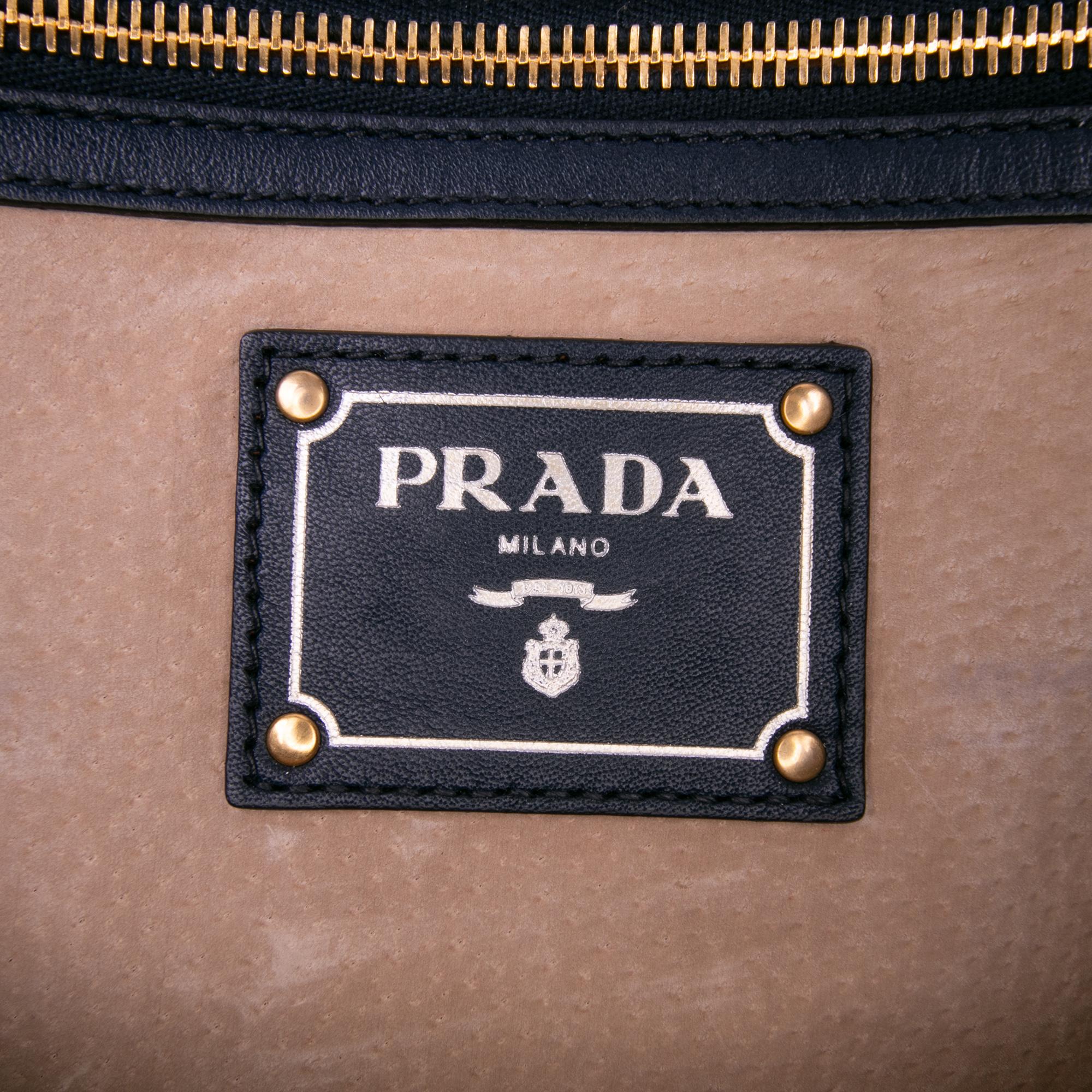 Prada Soft Calf Open Convertible Tote