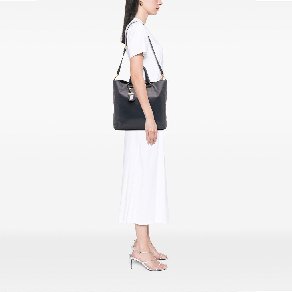 Prada Soft Calf Open Convertible Tote
