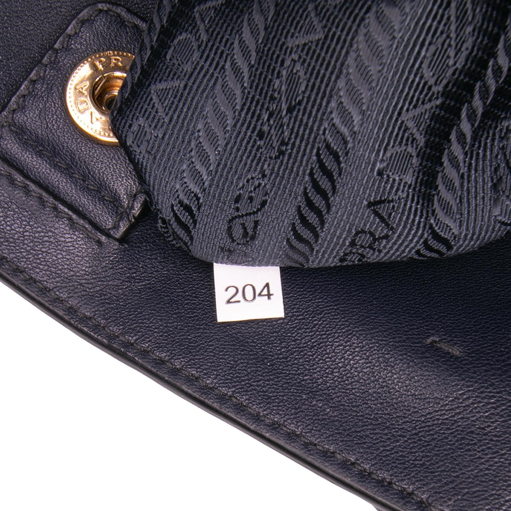 Prada Soft Calf Side Zip Convertible Tote