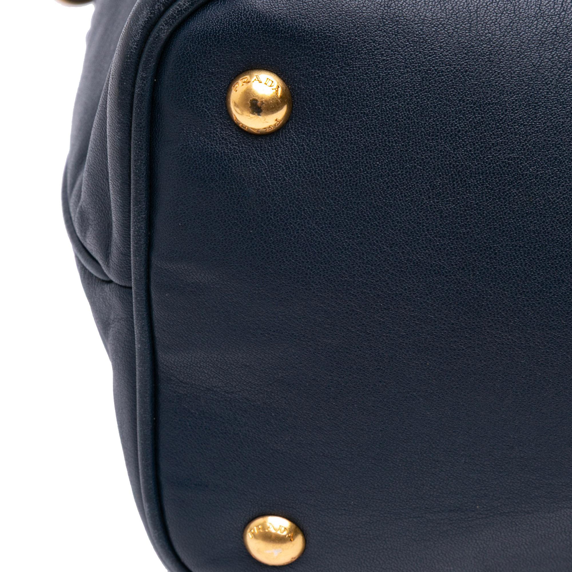 Prada Soft Calfskin Open Convertible Shopping Tote