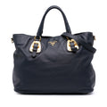 Prada Soft Calfskin Open Convertible Shopping Tote