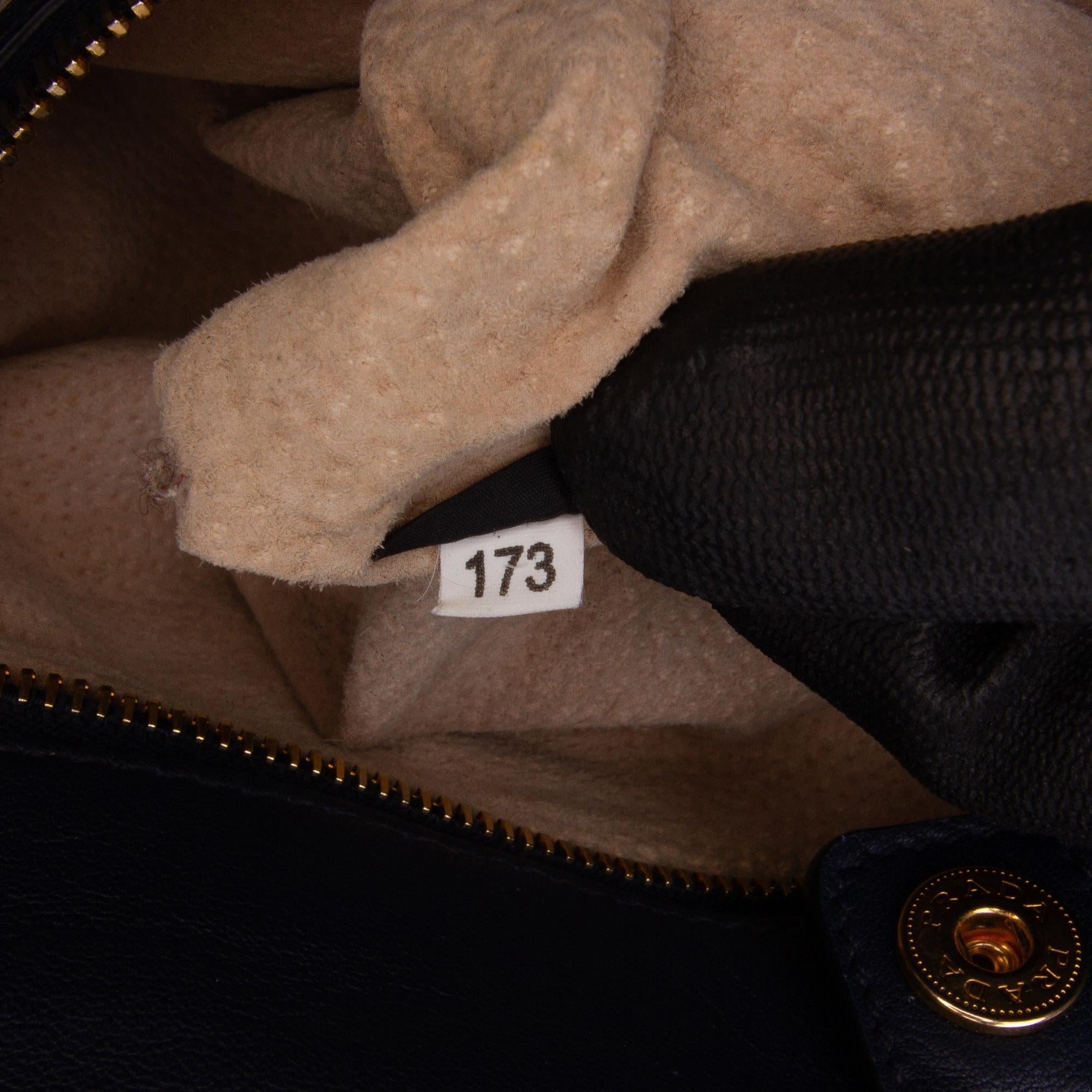 Prada Soft Calfskin Open Convertible Shopping Tote