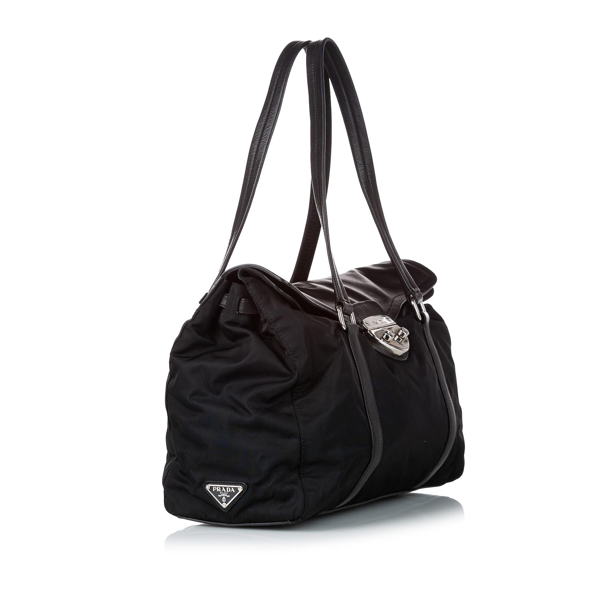 Prada Sound Lock Tessuto Tote Bag (SHG-30926)