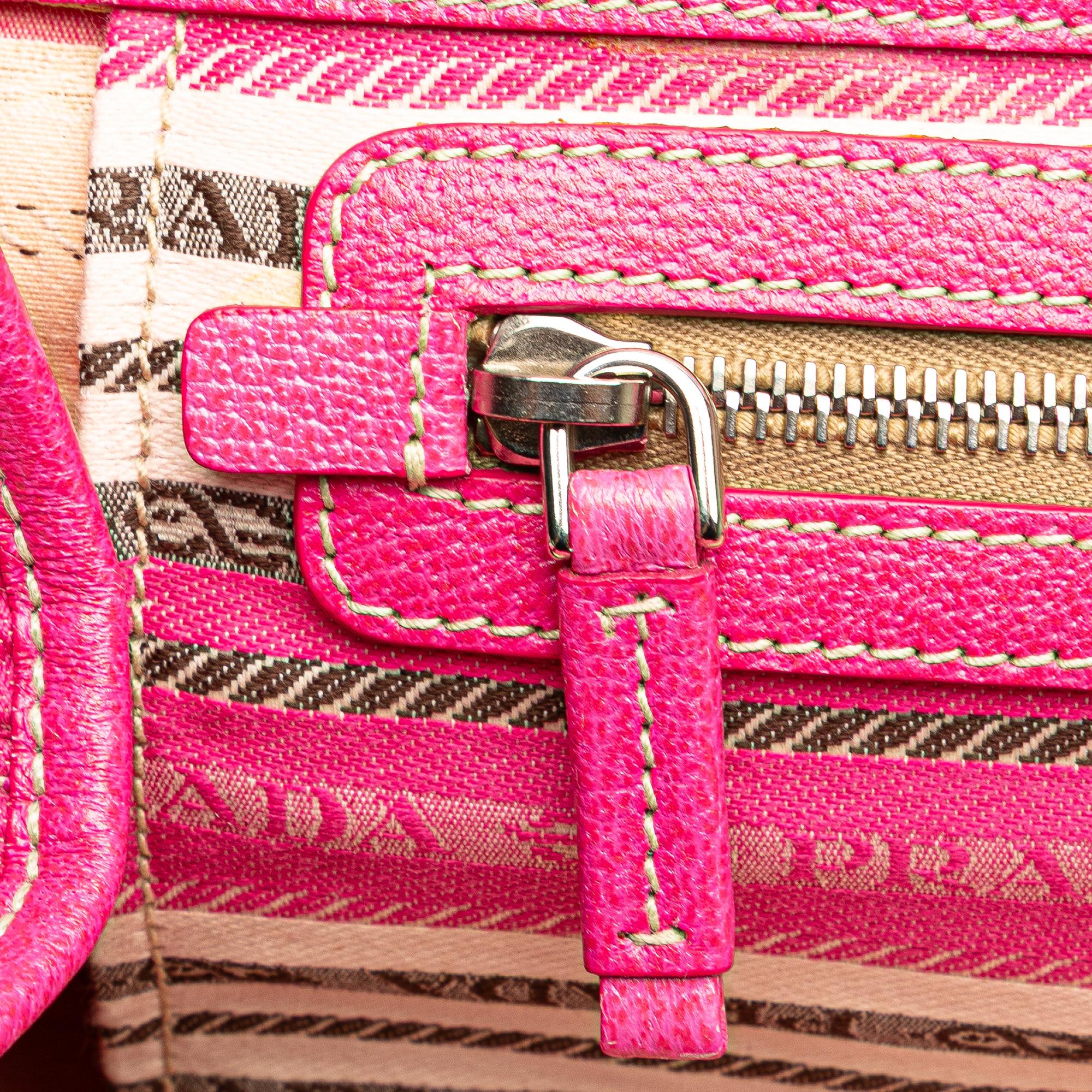 Prada Striped Jacquard Tote