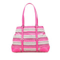 Prada Striped Jacquard Tote
