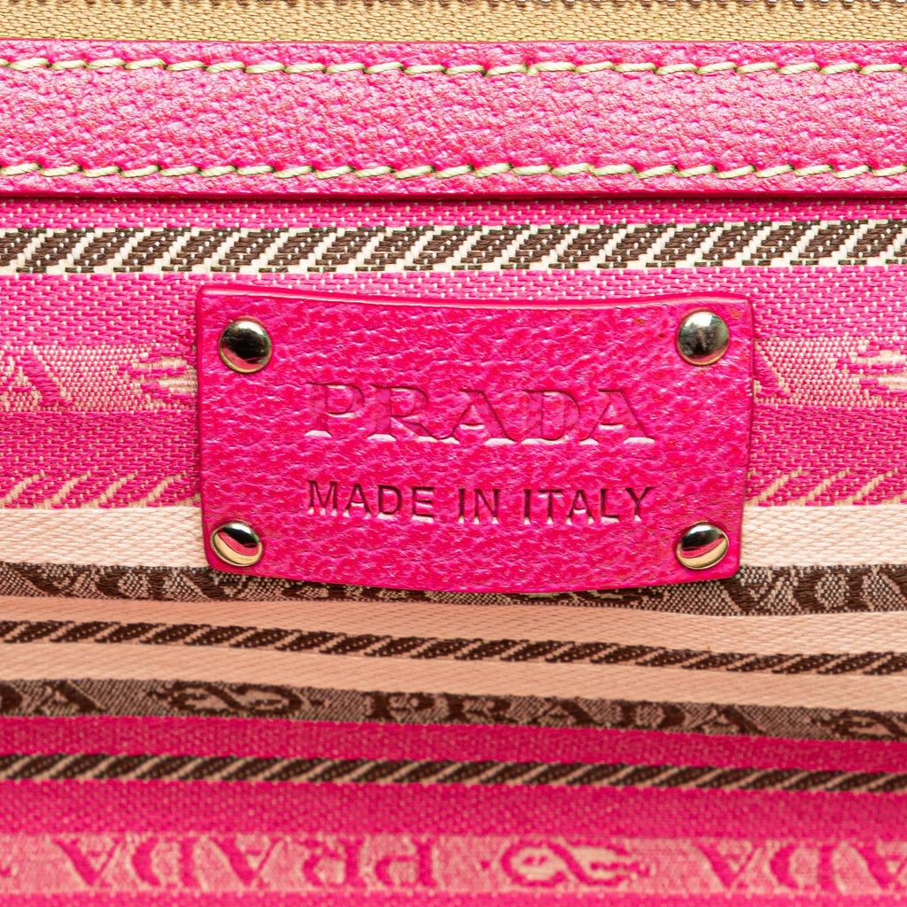 Prada Striped Jacquard Tote