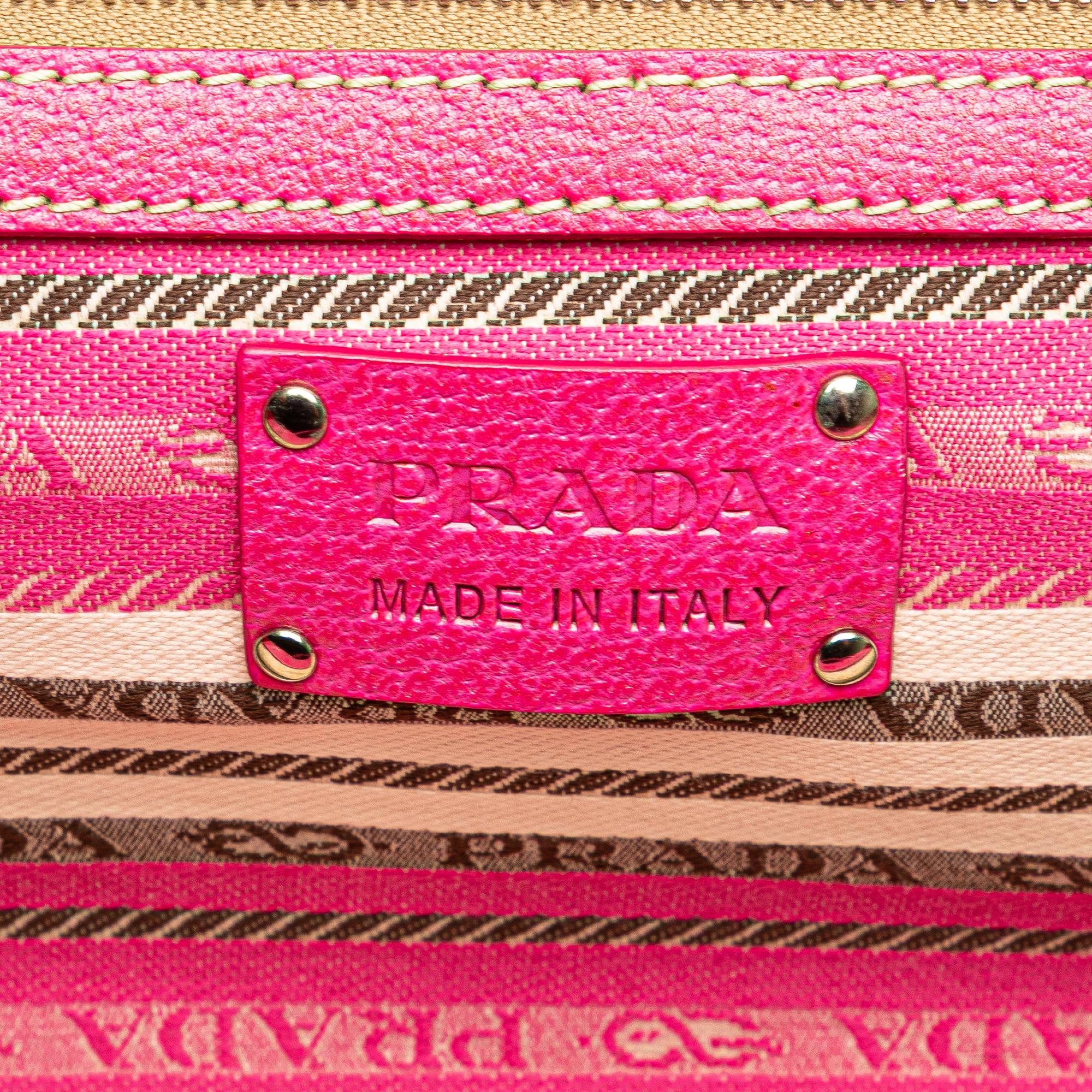 Prada Striped Jacquard Tote