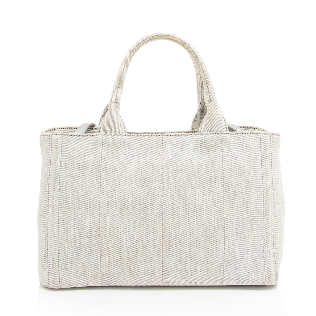 Prada Studded Crystal Denim Tote (SHF-Sqg4PX)