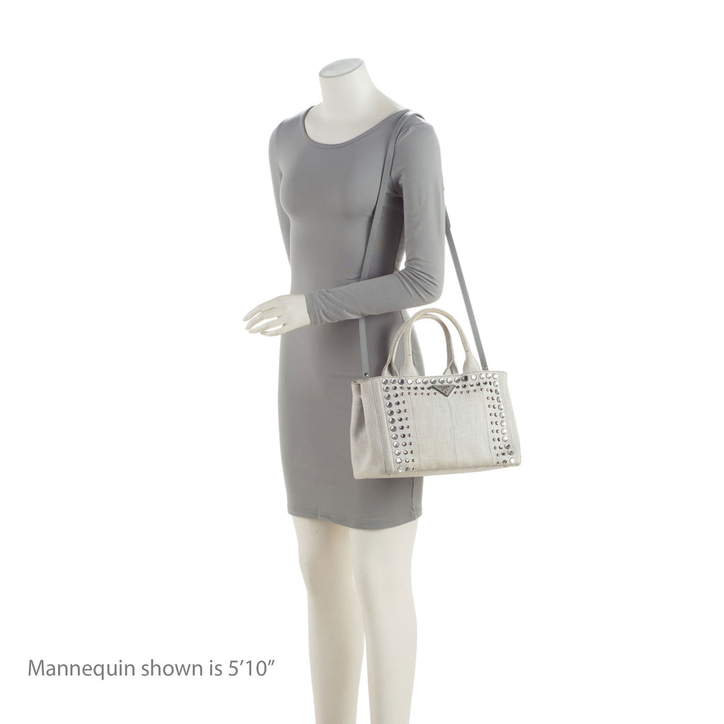 Prada Studded Crystal Denim Tote (SHF-Sqg4PX)