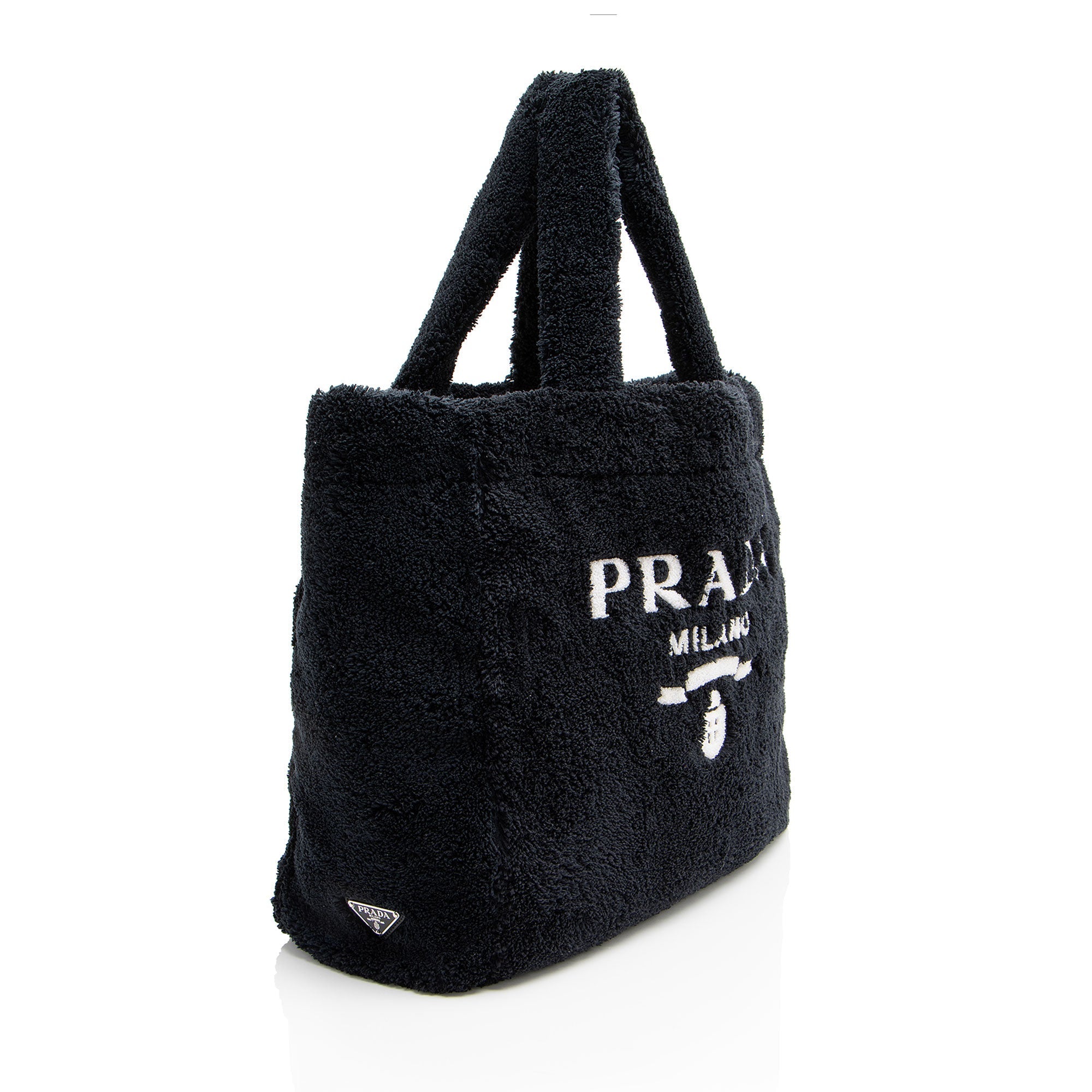 Prada Terry Cloth Logo Tote (SHF-NgTtos)