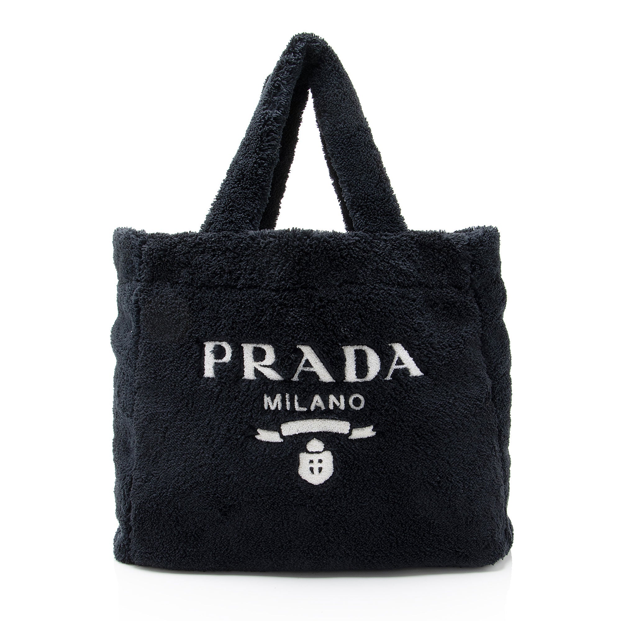 Prada Terry Cloth Logo Tote