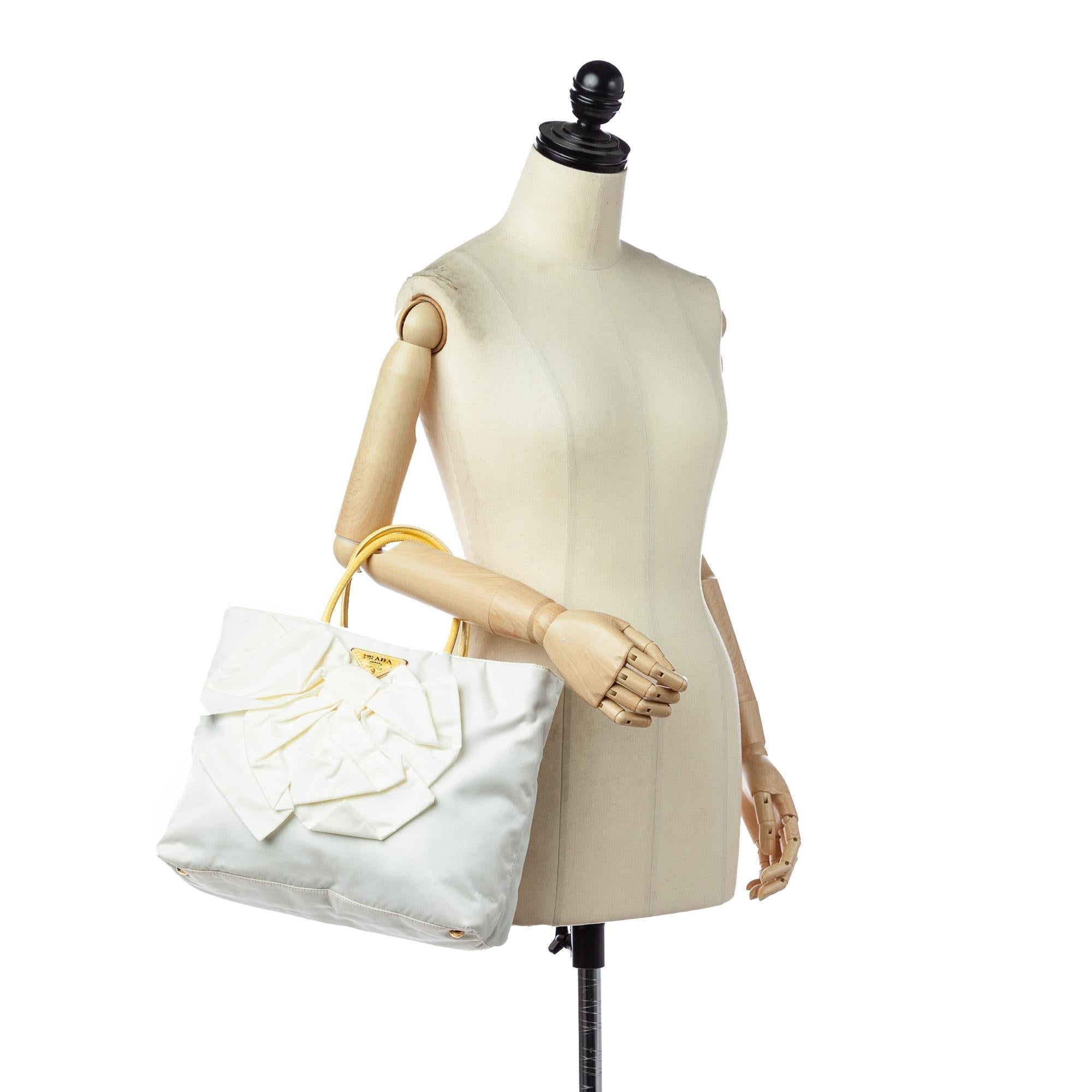 Prada Tessuto Bow Tote Bag (SHG-37583)