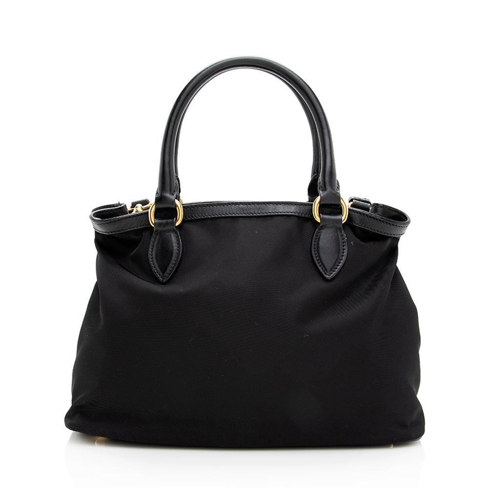 Prada Tessuto Calf Leather Convertible Tote (SHF-18982)