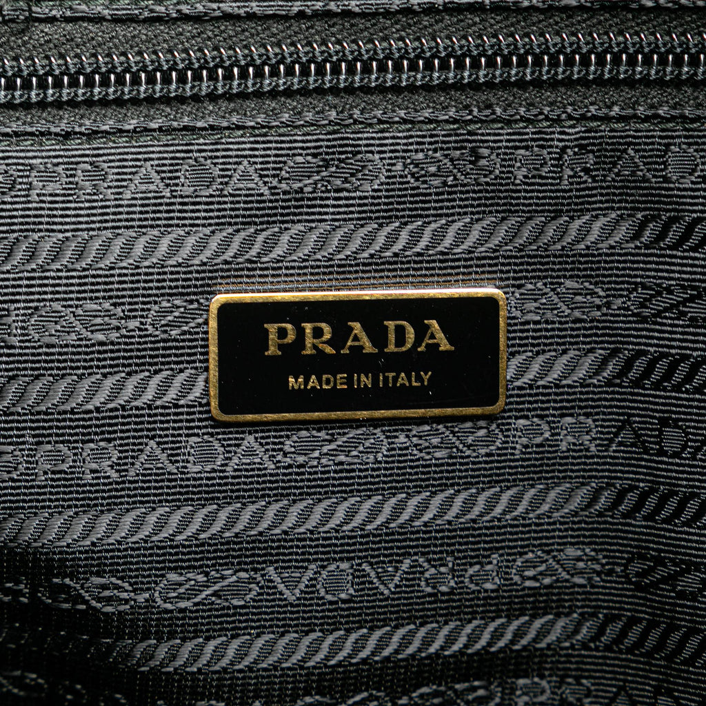 Prada Tessuto Canapa Logo Bow Tote