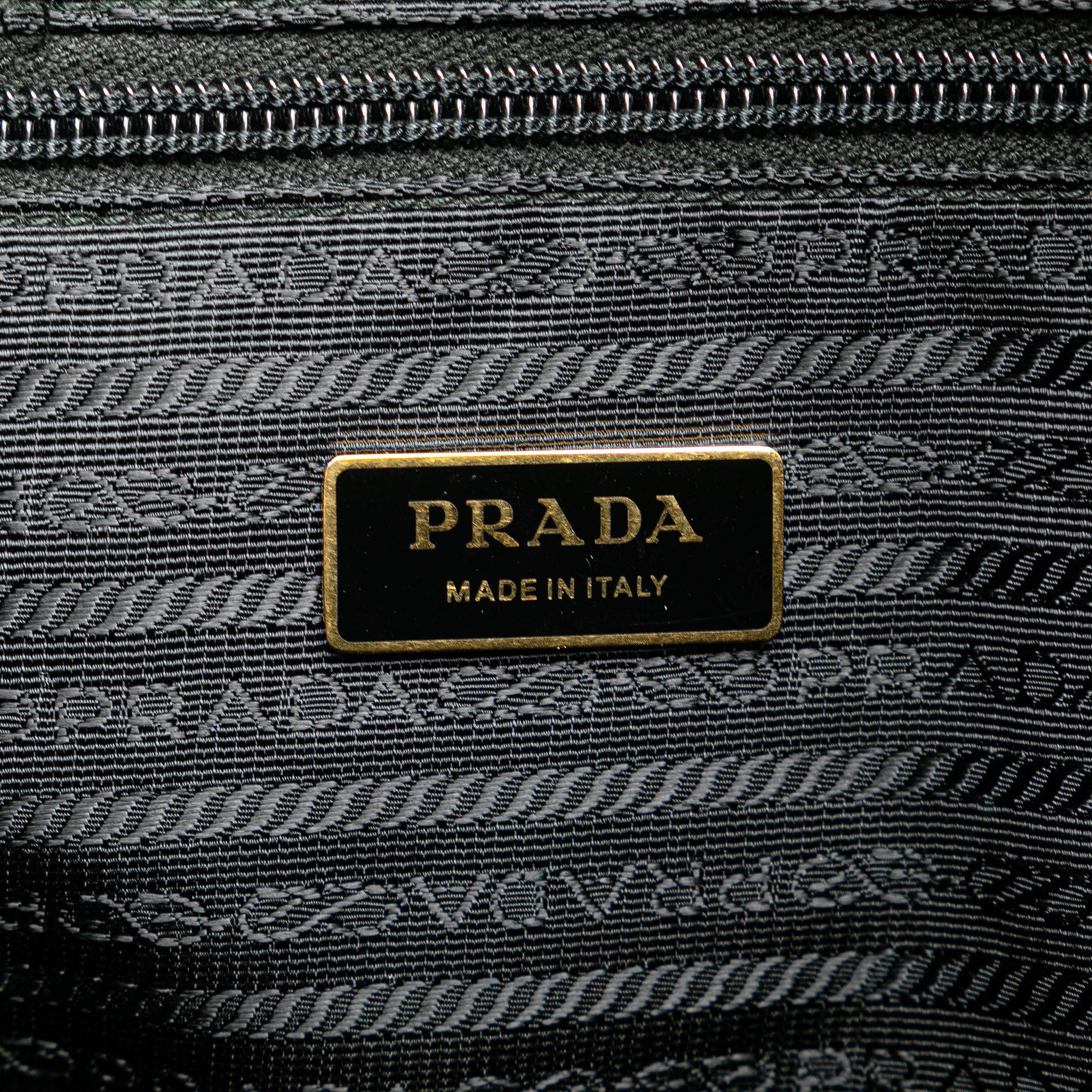 Prada Tessuto Canapa Logo Bow Tote