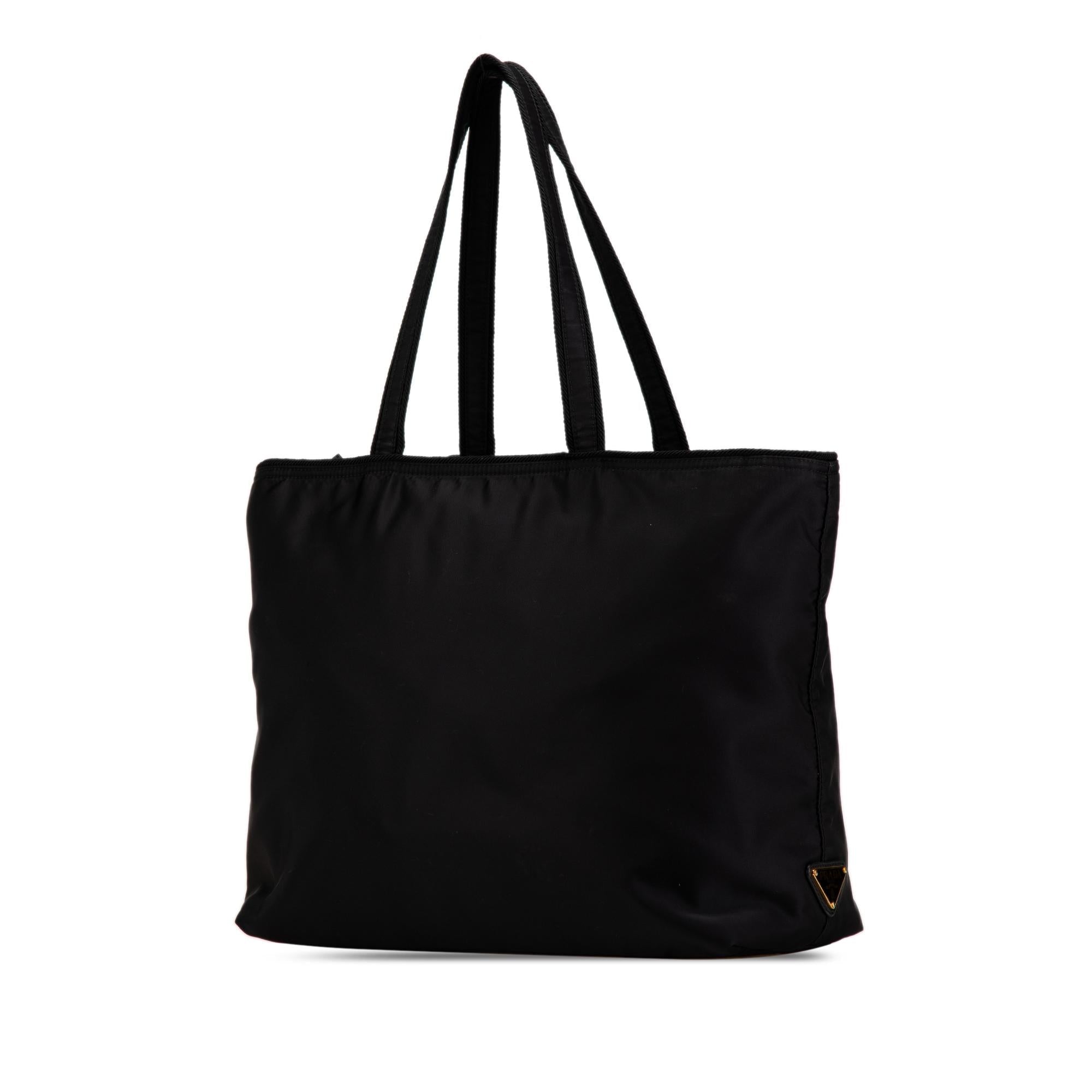 Prada Tessuto Canapa Logo Bow Tote