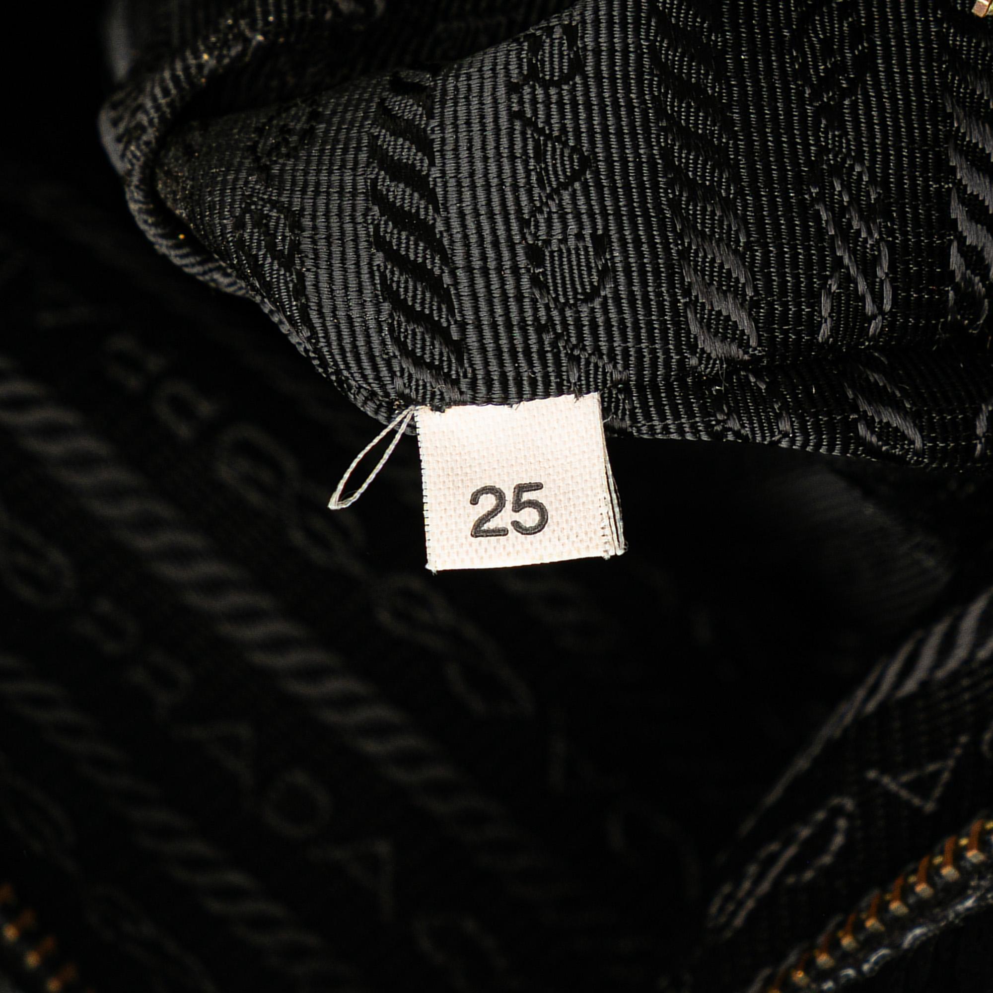 Prada Tessuto Canapa Logo Bow Tote