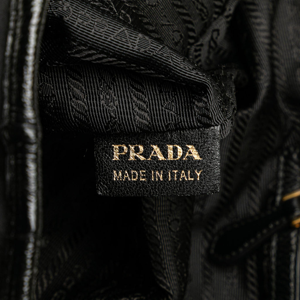 Prada Tessuto Canapa Logo Bow Tote